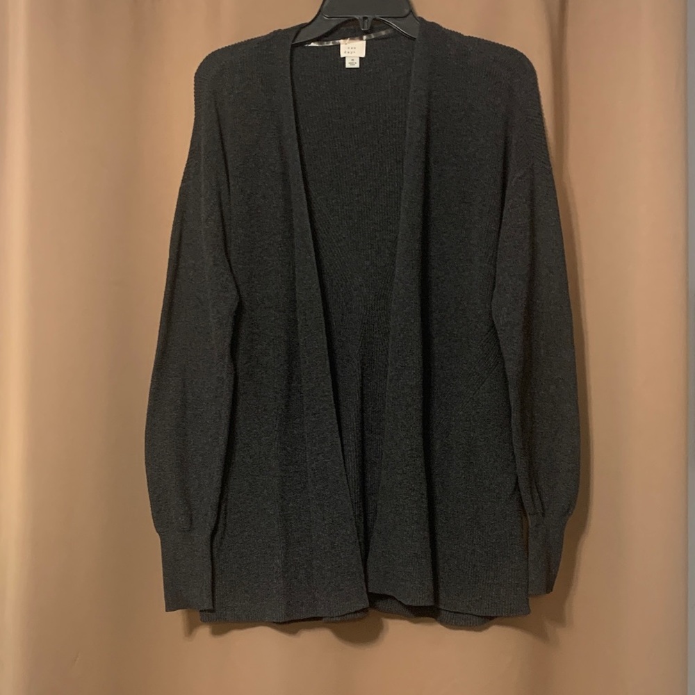 a new day Women's Dark Gray Open Cardigan